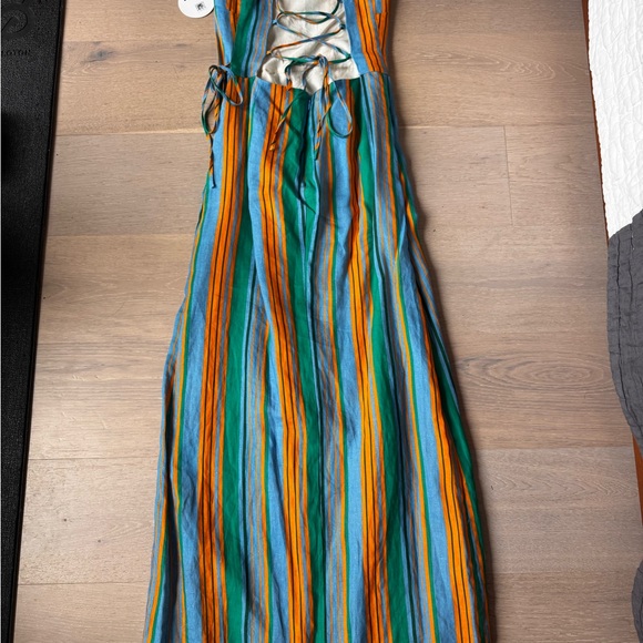 Staud Striped Maxi Dress with Slit - Picture 10 of 13